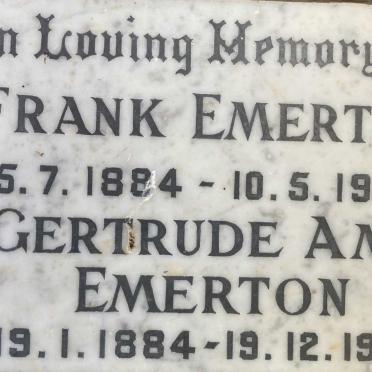 EMERTON Frank 1884-1961 & Gertrude Amy 1884-1961