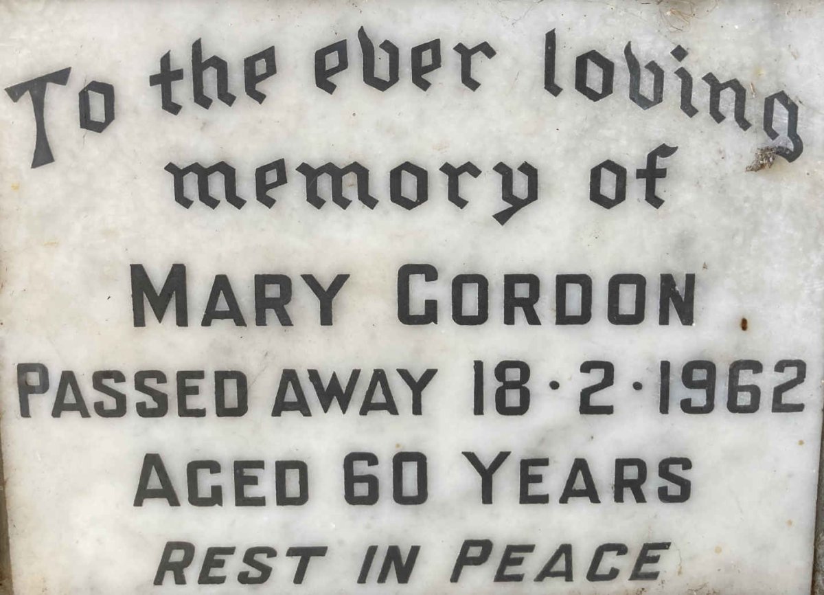 GORDON Mary -1962