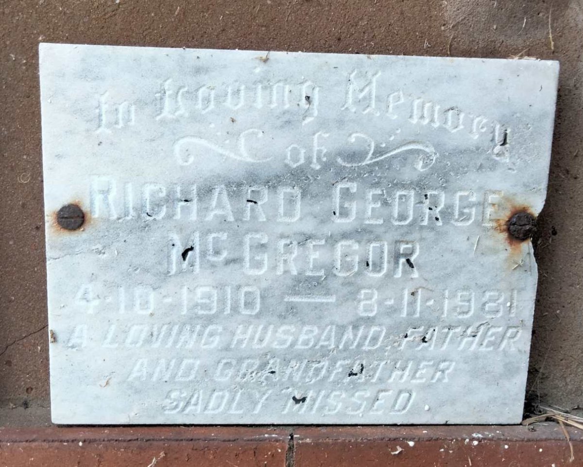 MCGREGOR Richard George 1910-1981