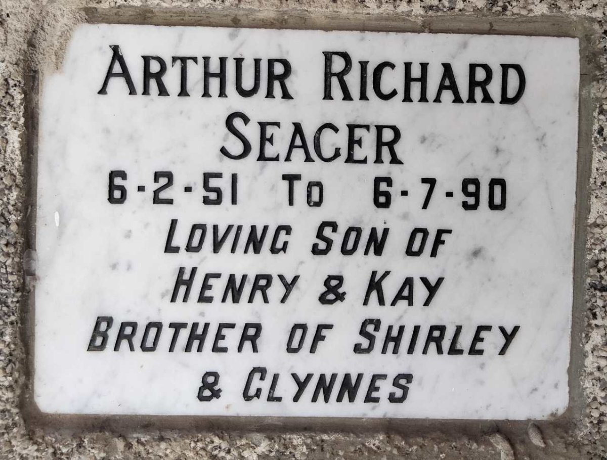 SEAGER Arthur Richard 1951-1990