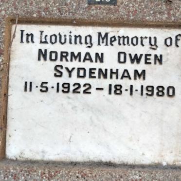 SYDENHAM Norman Owen 1922-1980