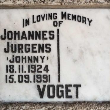 VOGET Johannes Jurgens 1924-1991