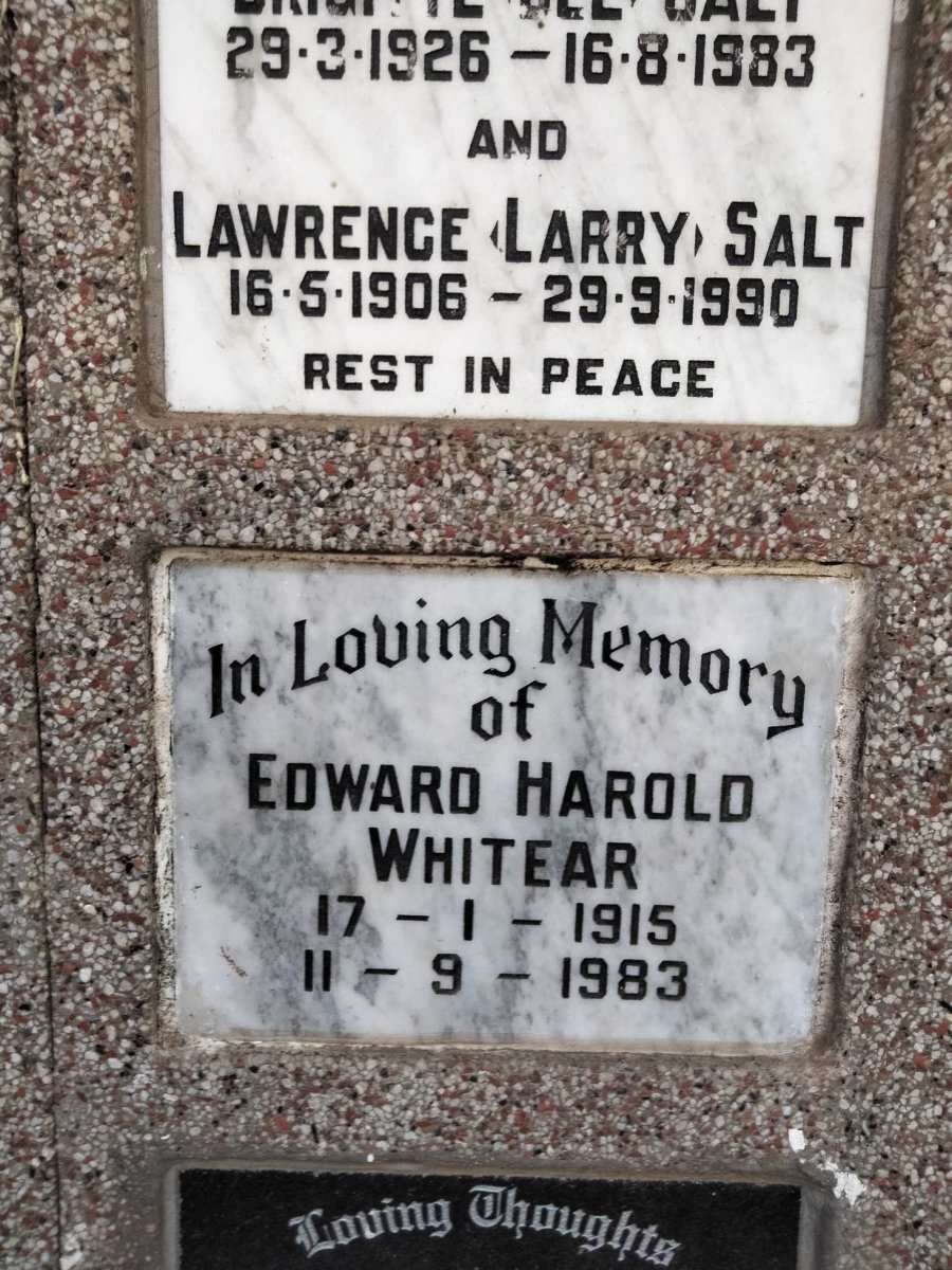 WHITEAR Edward Harold 1915-1983