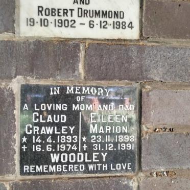 WOODLEY Claud Crawley 1893-1974 & Eileen Marion 1898-1991