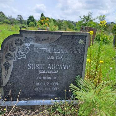 AUCAMP Susie nee FOULDS 1908-1937
