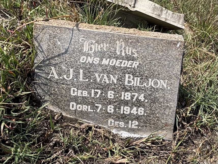 BILJON A.J.L., van 1874-1946