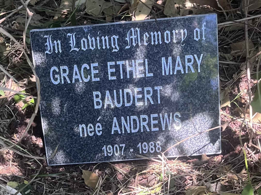 BAUDERT Grace Ethel Mary nee ANDREWS 1907-1988