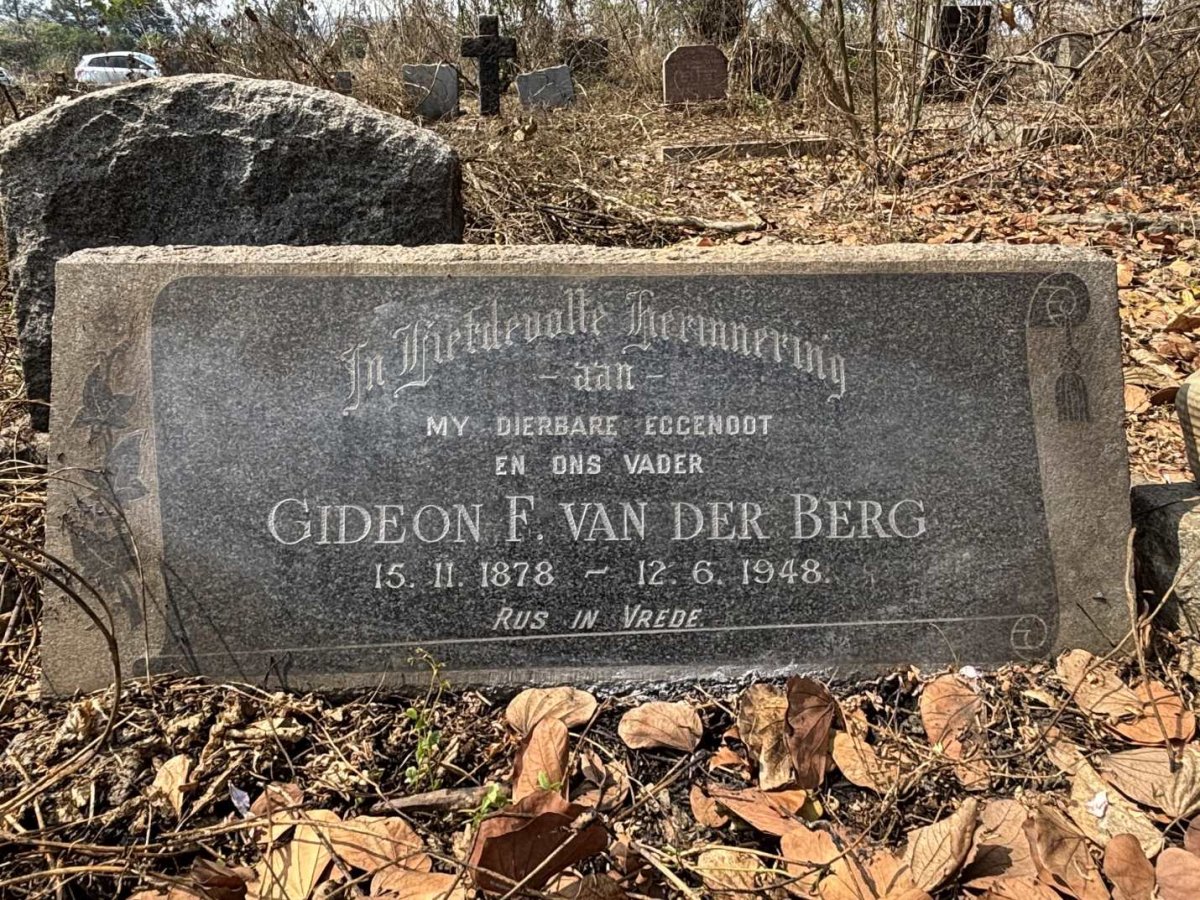 BERG Gideon F., van der 1878-1948