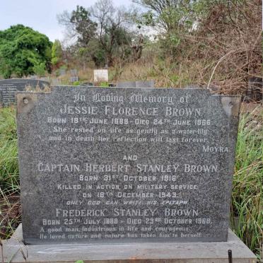 BROWN Frederick Stanley 1888-1968 & Jessie Florence 1888-1966 :: BROWN Herbert Stanley 1916-1943 