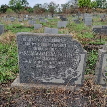 BOTHA Anna Magdalena nee HERSELMAN 1894-1967