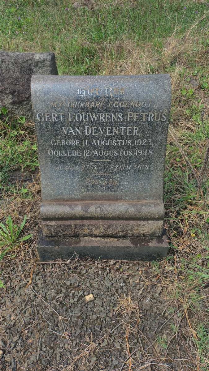 DEVENTER Gert Louwrens Petrus, van 1923-1948