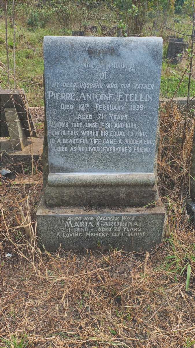 ETELLIN Pierre Antoine -1939 & Maria Carolina -1950