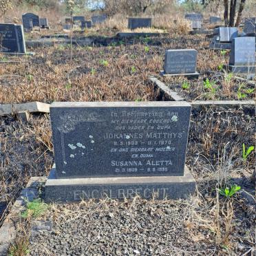 ENGELBRECHT Johannes Matthys 1903-1970 & Susanna Aletta 1909-1995