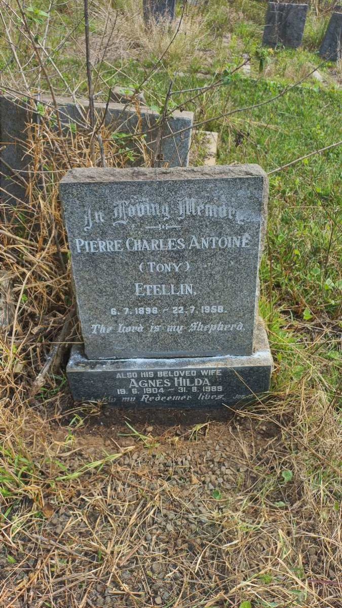 ETELLIN Pierre Charles Antoine 1896-1958 & Agnes Hilda 1904-1989