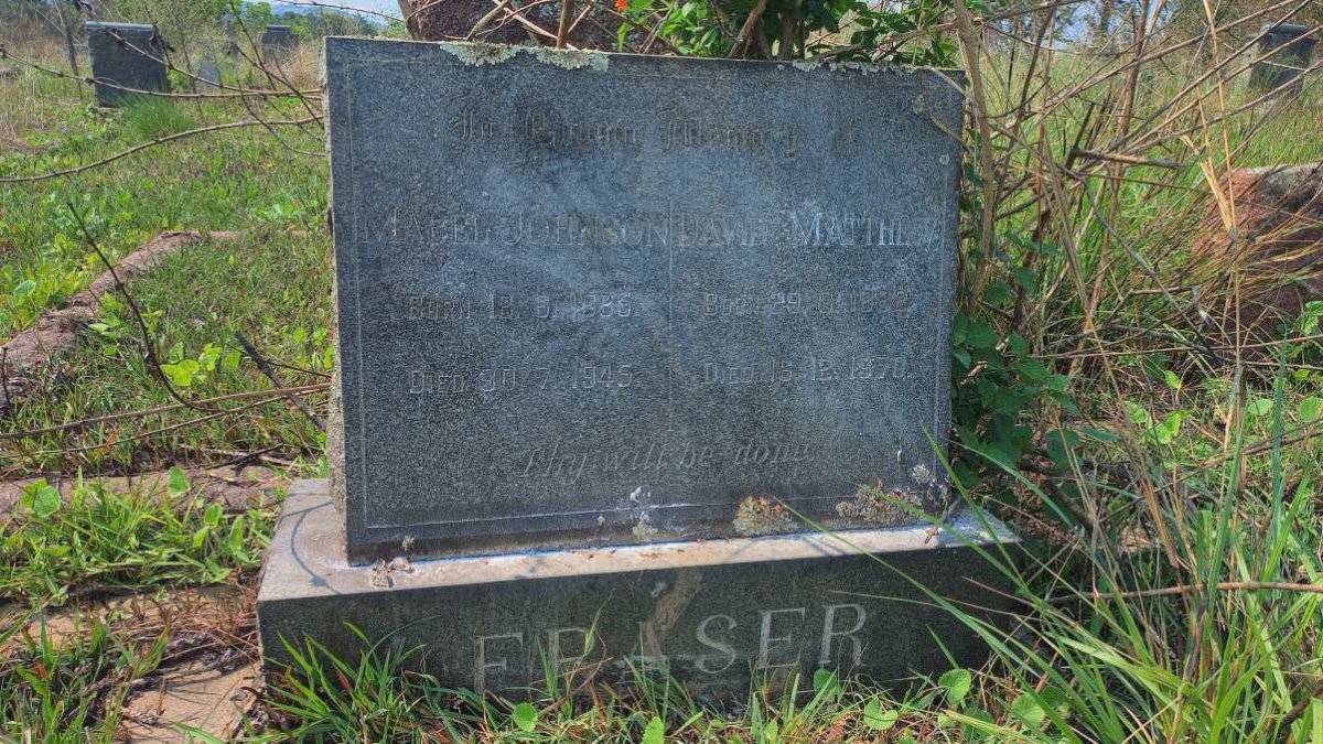 FRASER David Matthew 1882-1970 & Mabel Johnson 1885-1945