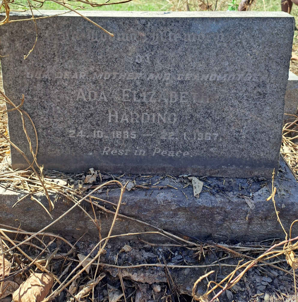 HARDING Ada Elizabeth 1885-1967