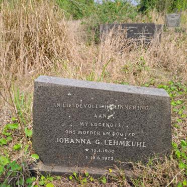 LEHMKUHL Johanna G. 1930-1973