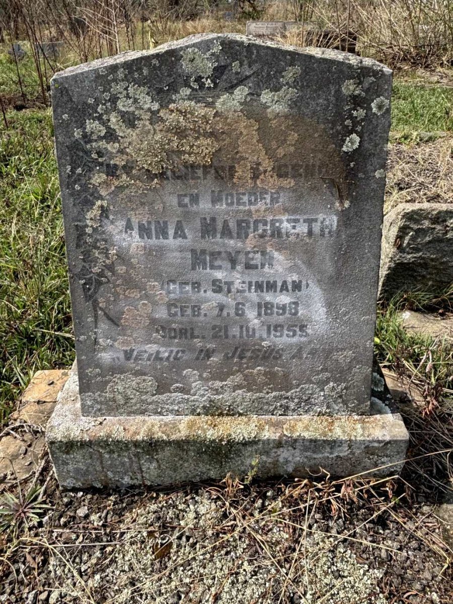 MEYER Anna Margreth nee STEINMAN 1898-1955