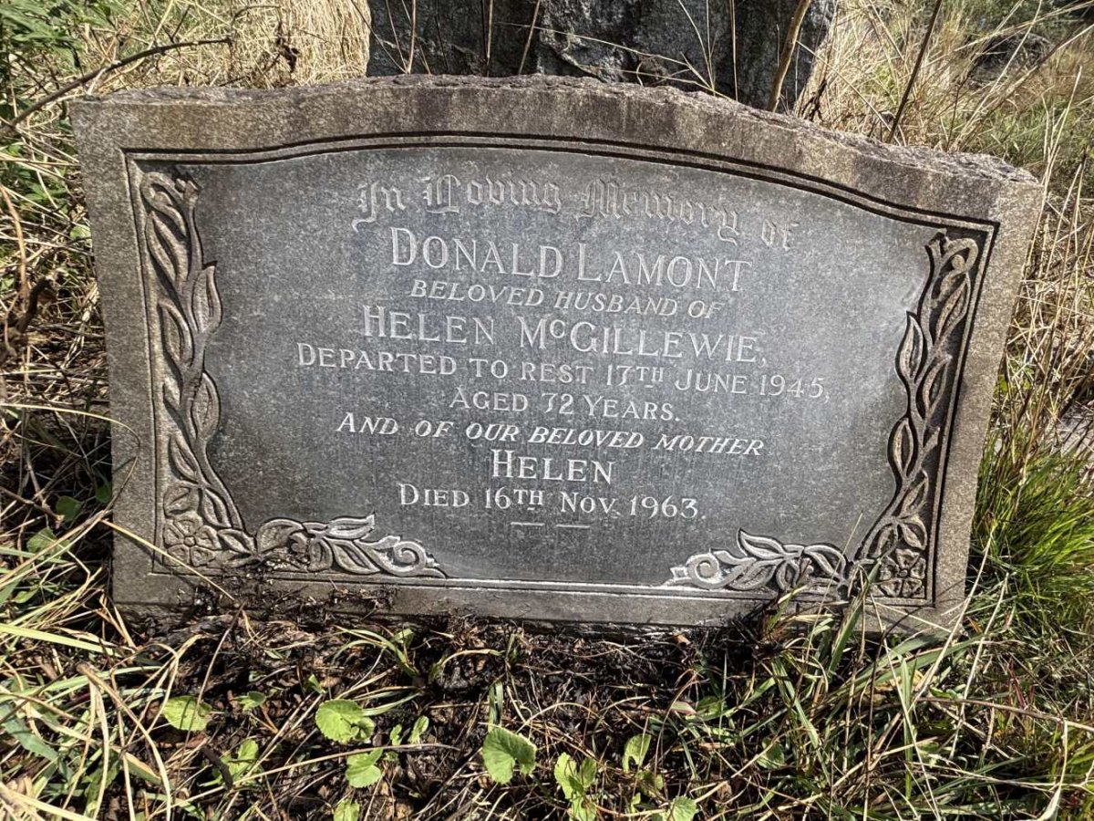 MCGILLEWIE Donald Lamont -1945 & Helen -1963