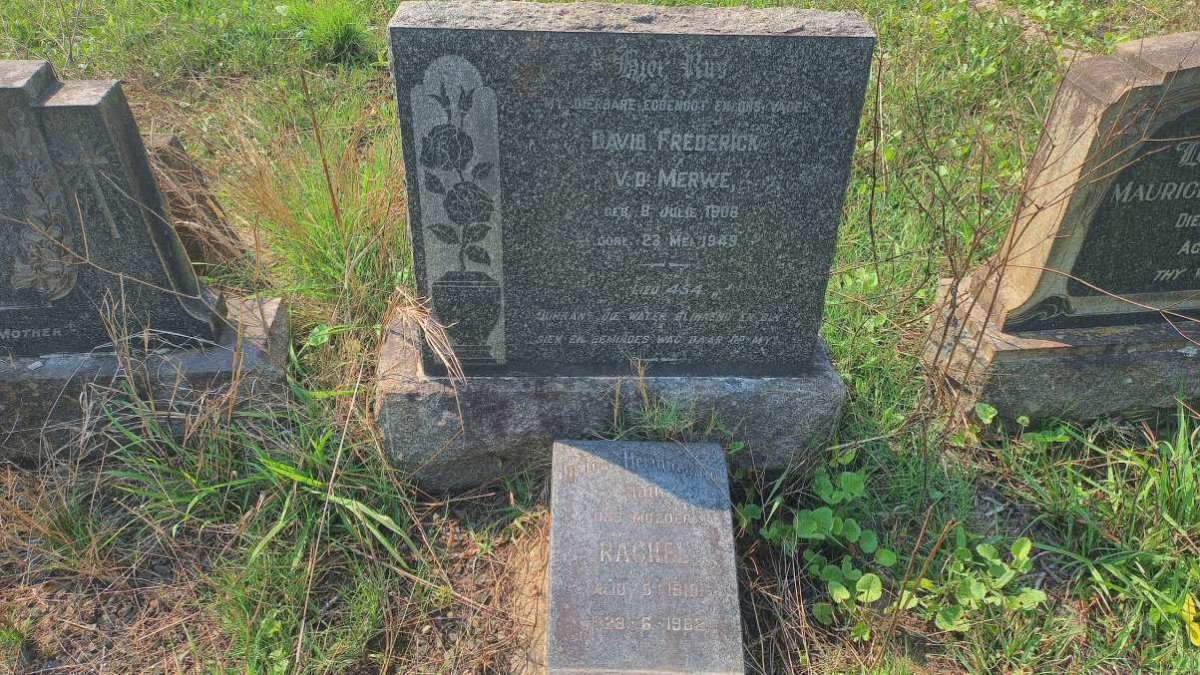 MERWE David Frederick, van der 1908-1949 & Rachel 1910-1982