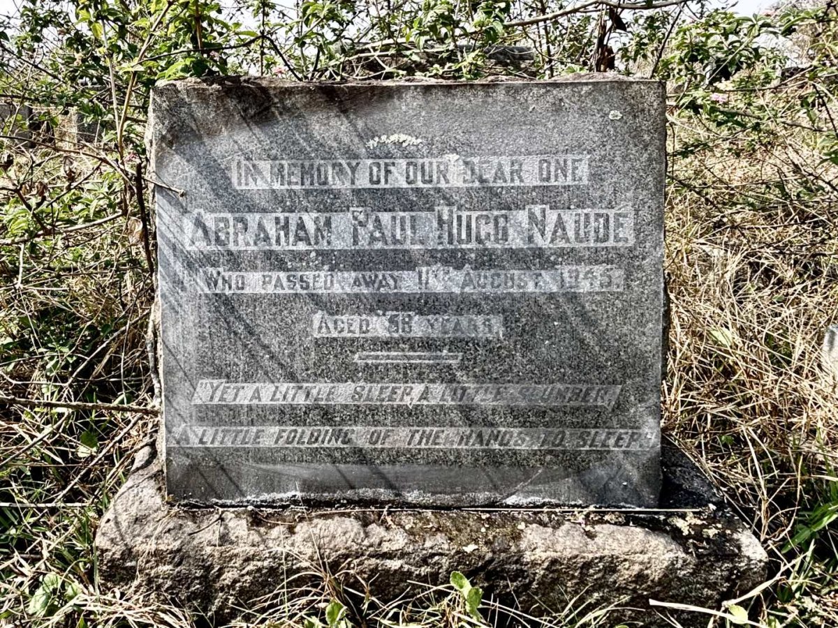 NAUDE Abraham Paul Hugo -1945