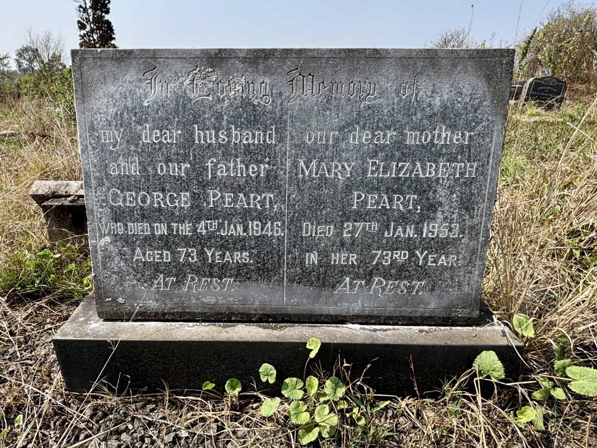 PEART George -1946 & Mary Elizabeth -1953