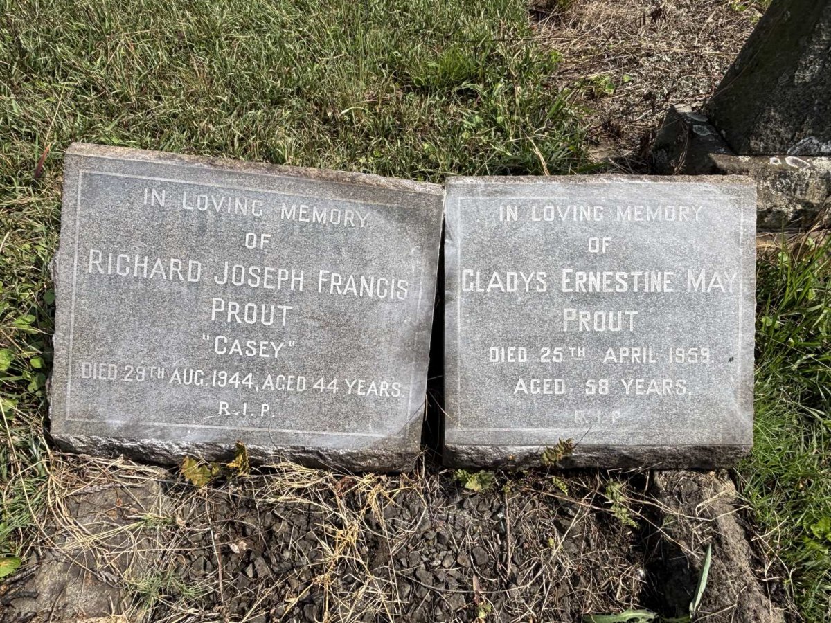 PROUT Richard Joseph Francis -1944 & Gladys Ernestine May -1959