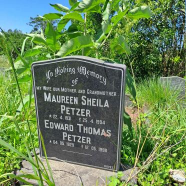 PETZER Edward Thomas 1929-1998 & Maureen Sheila 1931-1994