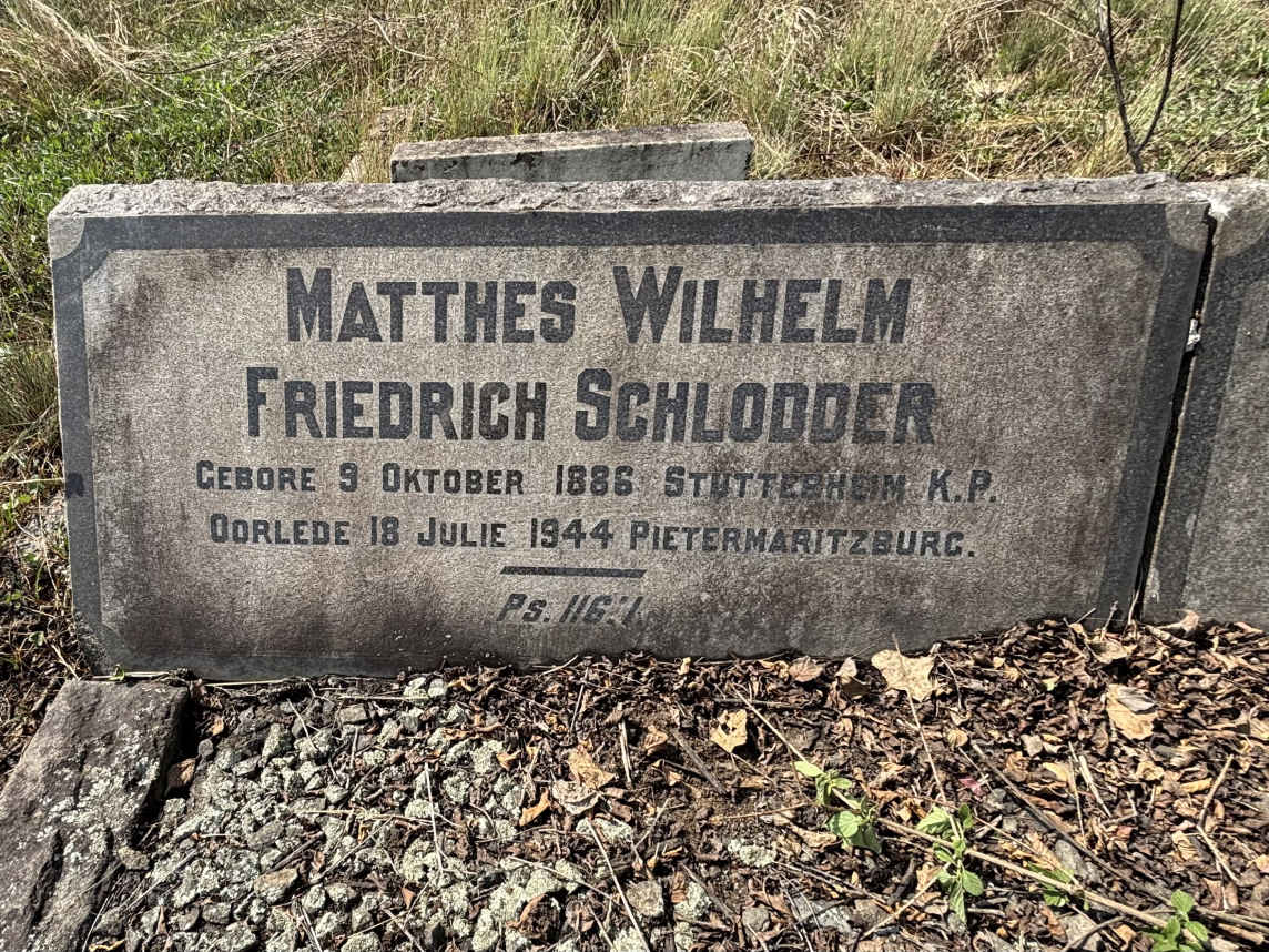 SCHLODDER Matthes Wilhelm Friedrich 1886-1944
