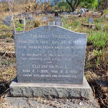 TRACEY Thomas 1902-1969 & Elizabeth Nora 1908-1990