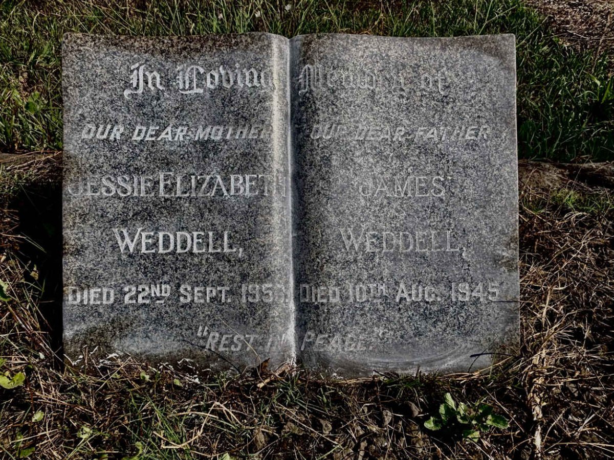 WEDDELL James -1945 & Jessie Elizabeth -1958