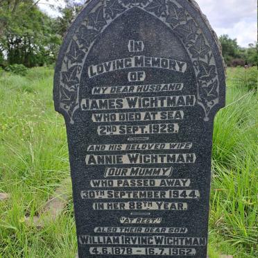 WIGHTMAN James -1928 & Annie -1944 :: WIGHTMAN William Irving 1878-1962