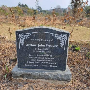 WEAVER Arthur John 1870-1942