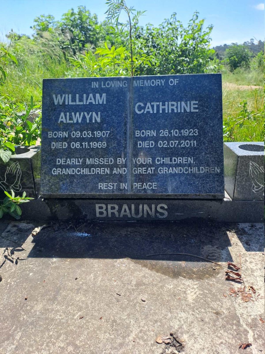 BRAUNS William Alwyn 1907-1969 & Cathrine 1923-2011