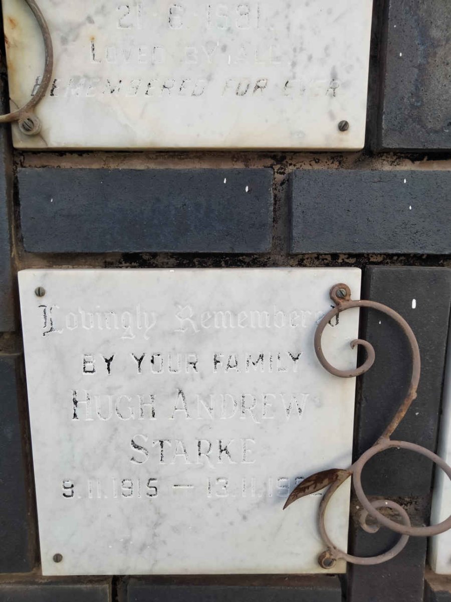 STARKE Hugh Andrew 1915-19??