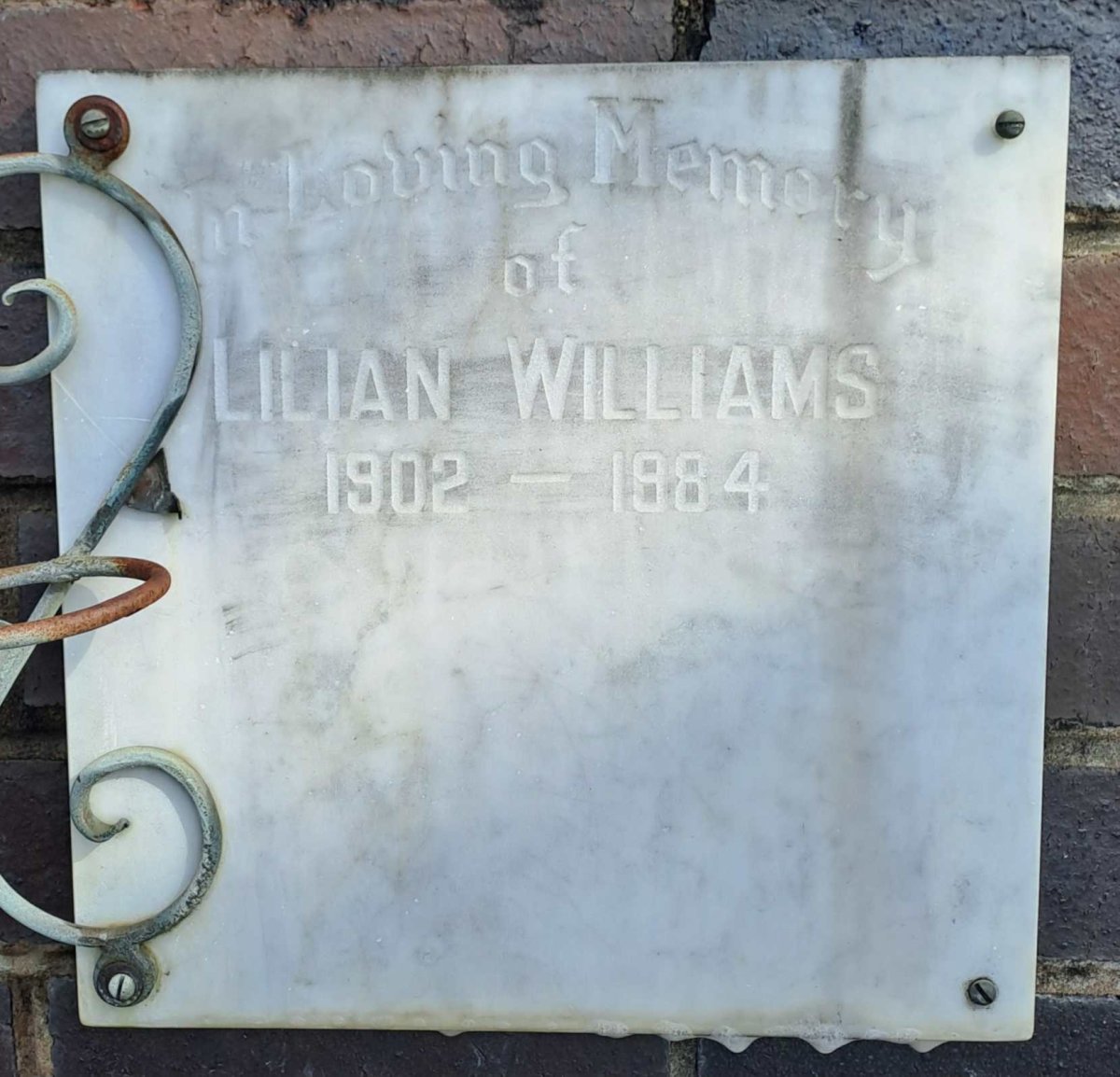 WILLIAMS Lilian 1902-1984