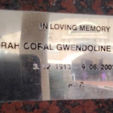 ROBINSON Norah Coral Gwendoline 1913-2003