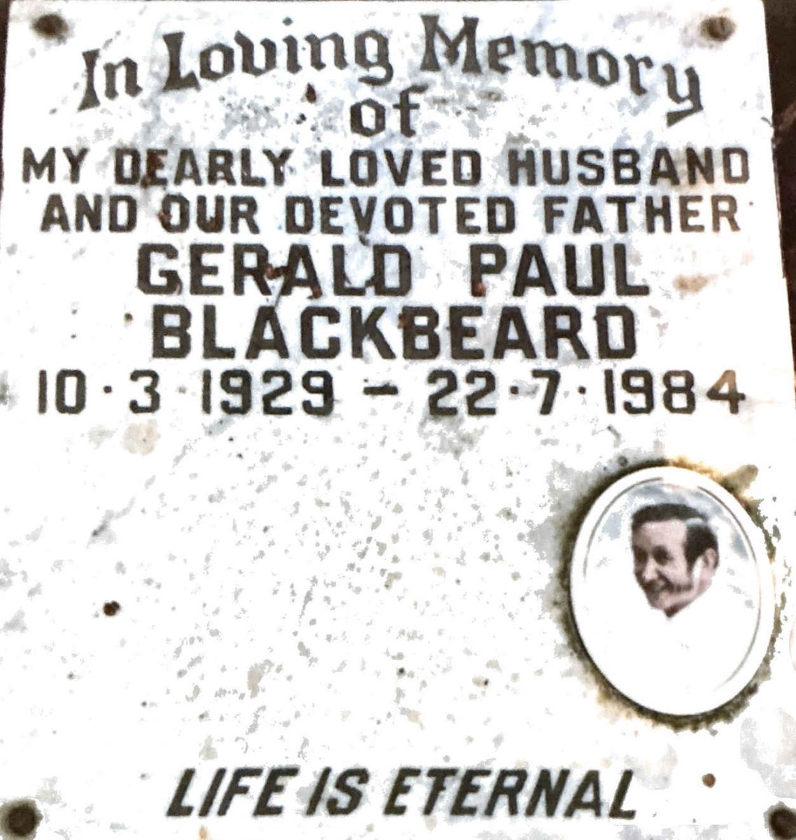 BLACKBEARD Gerald Paul 1929-1984