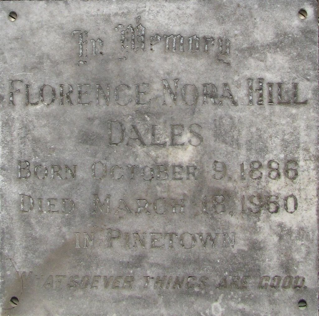 HILL Florence Nora 1886-1960