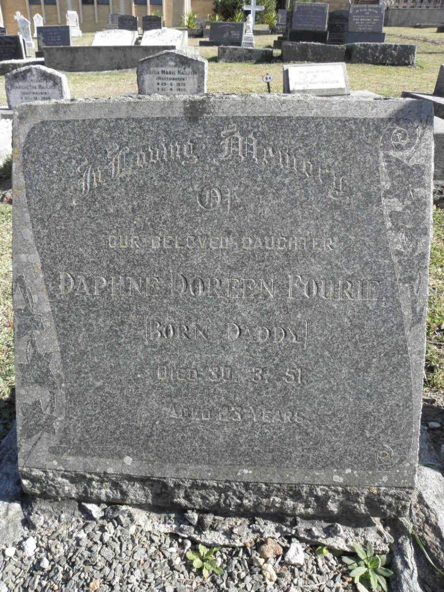 FOURIE Daphne Doreen nee DADDY -1951