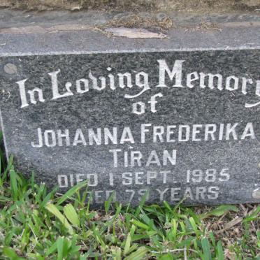 TIRAN Johanna Frederika -1985