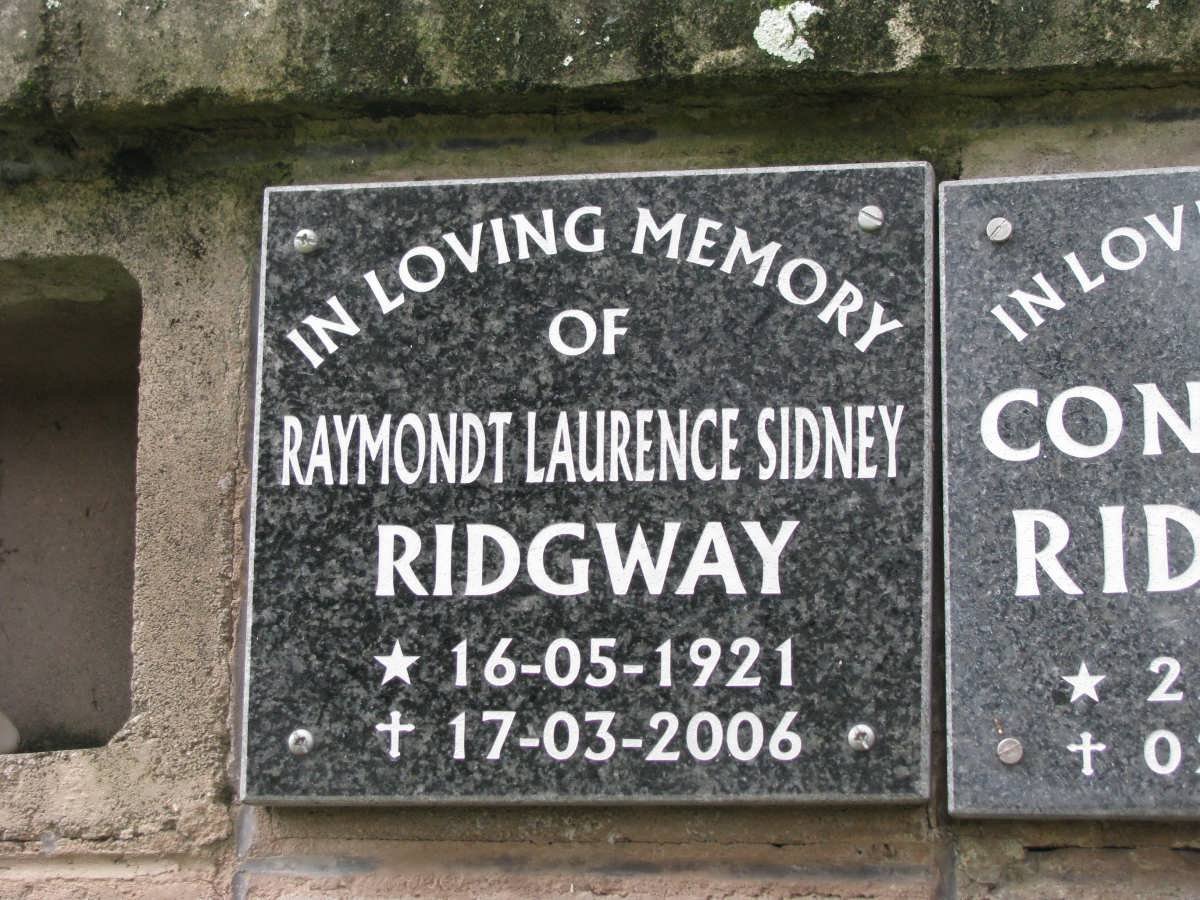 RIDGWAY Raymondt Laurence Sidney 1921-2006