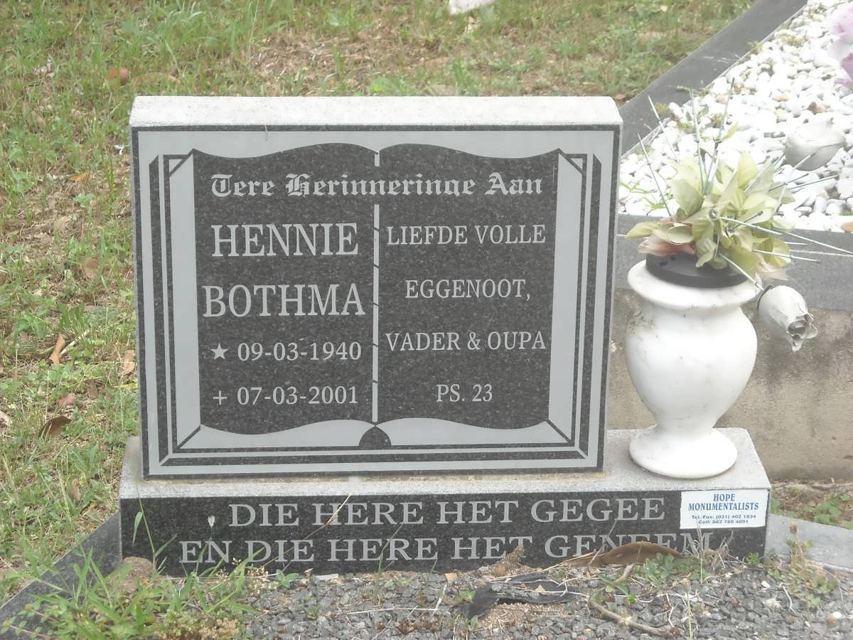 BOTHMA Hennie 1940-2001