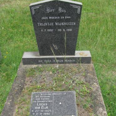 WIJKHUIZEN Trijntje 1897-1981 :: VAN EIJK Lucas 1925-1990