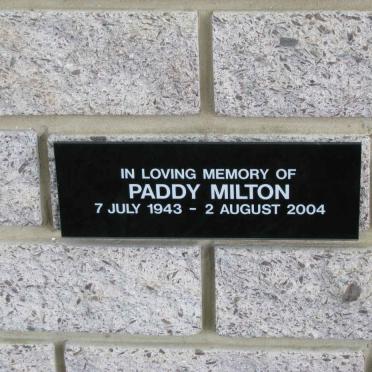 MILTON Paddy 1943-2004