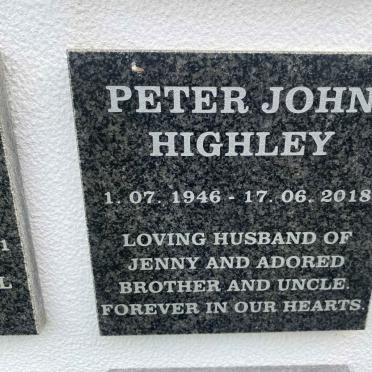HIGHLEY Peter John 1946-2018