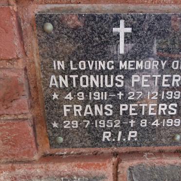 PETERS Antonius 1911-1996 :: PETERS Frans 1952-1999