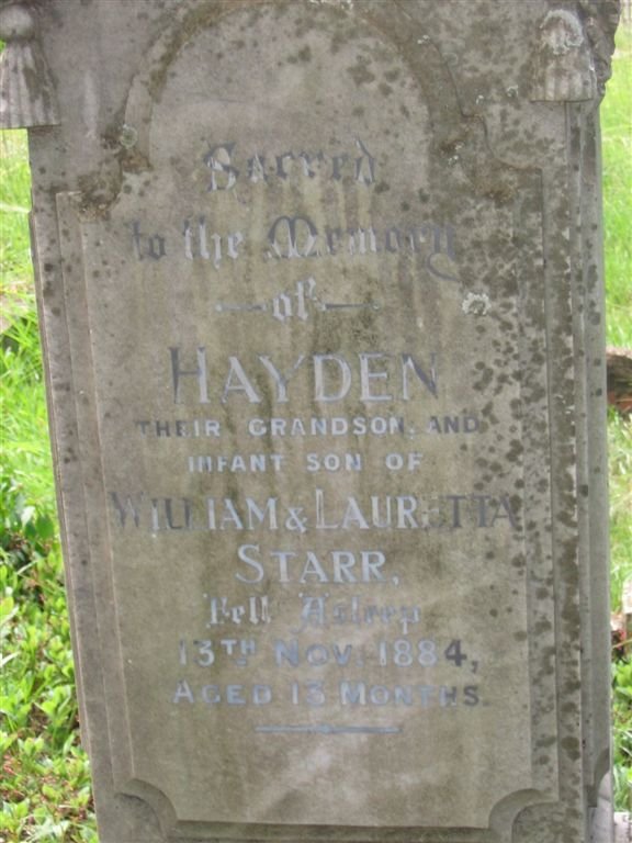 STARR Hayden 1883-1884