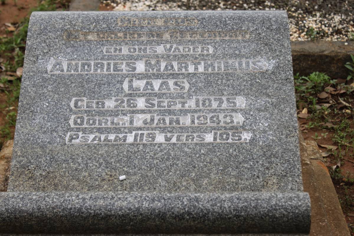 LAAS Andries Marthinus 1875-1943