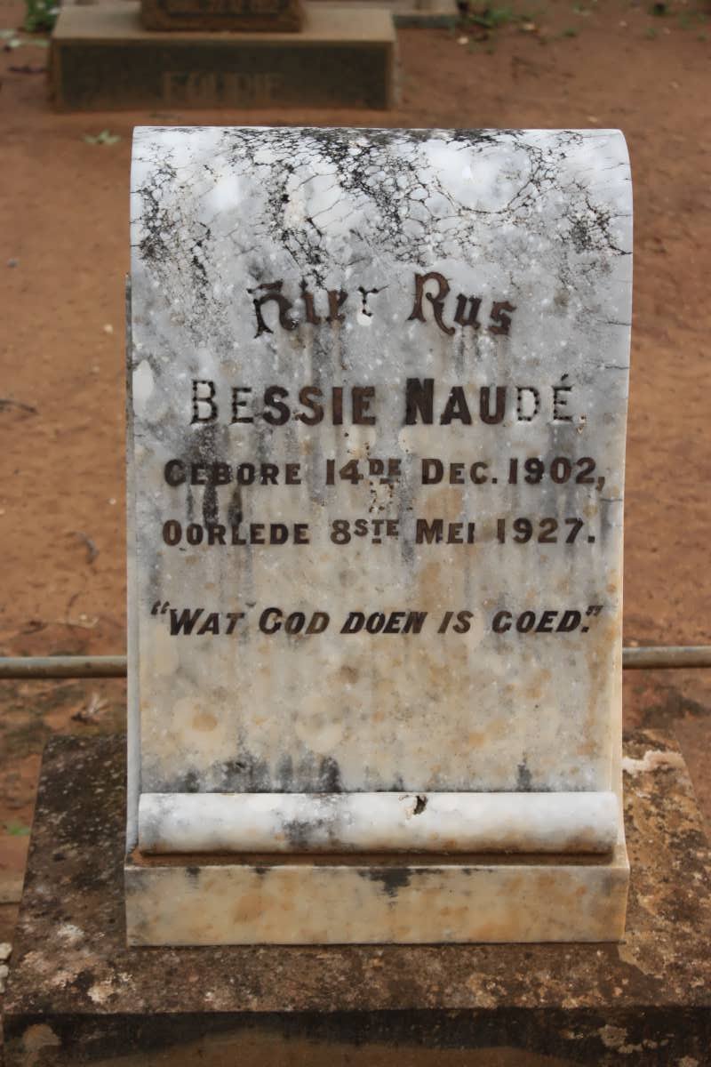 NAUDE Bessie 1902-1927